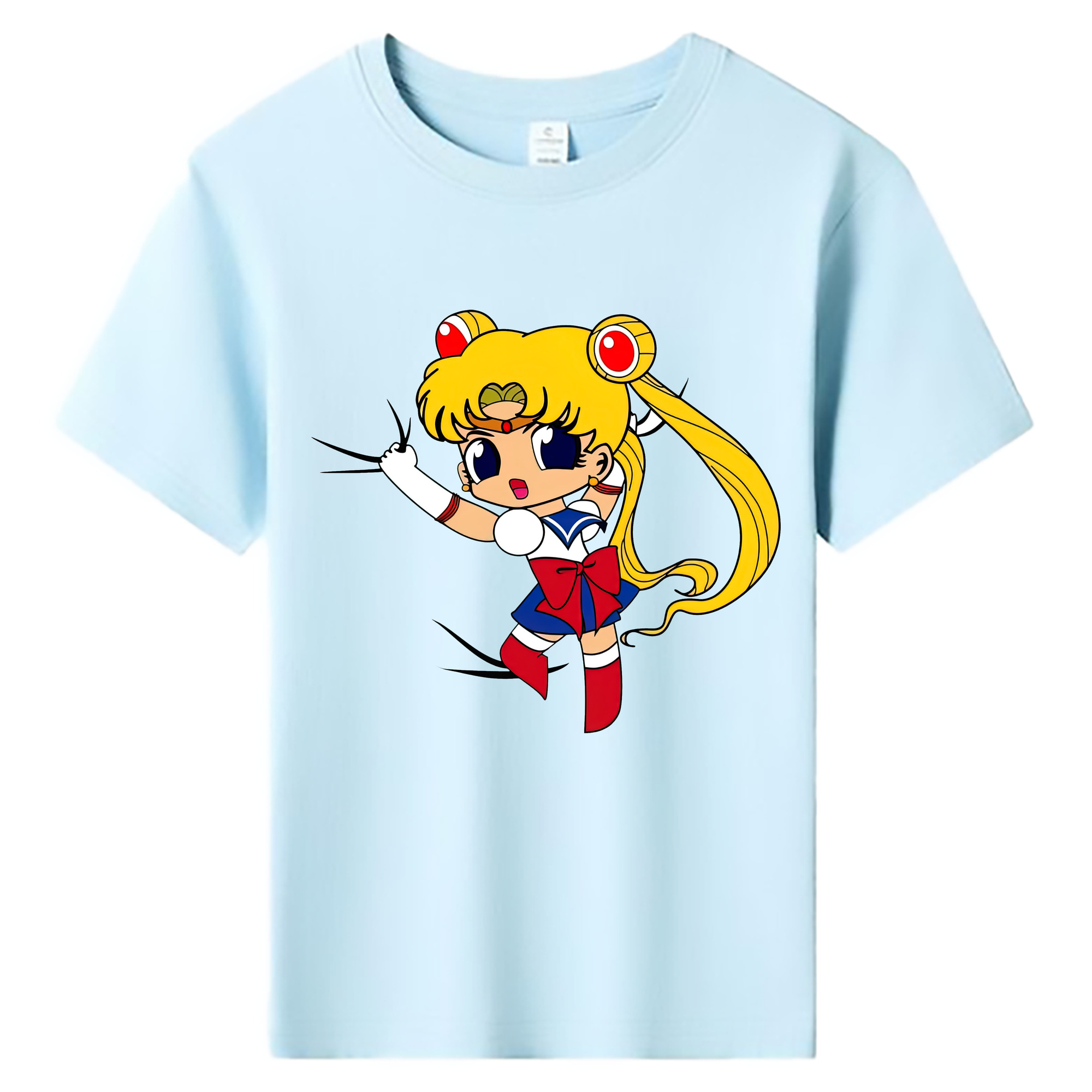 （画像用） 美少女戦士セーラームーン 月野 うさぎ つきの うさぎ Sailor Moon Tsukino Usagi 綿100％キッズTシャツ（フロントプリント）